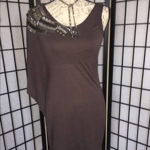 Karen Millen jersey knit bead-detailed dress